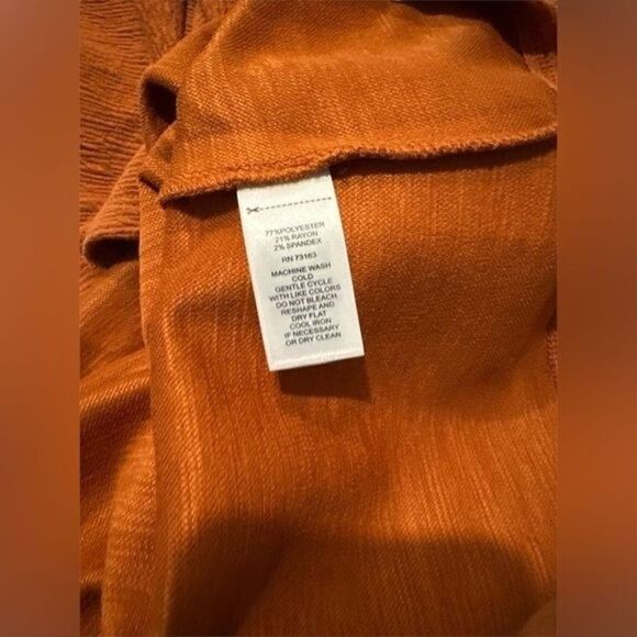 Spense knee length thick dress size 10 buttons on side short sleeves rust color - Picture 6 of 7